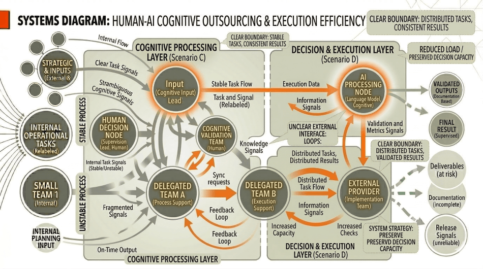 Outsourcing in Human-AI Systems